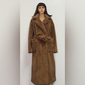 UGG ALESANDRA FAUX FUR WRAP COAT
